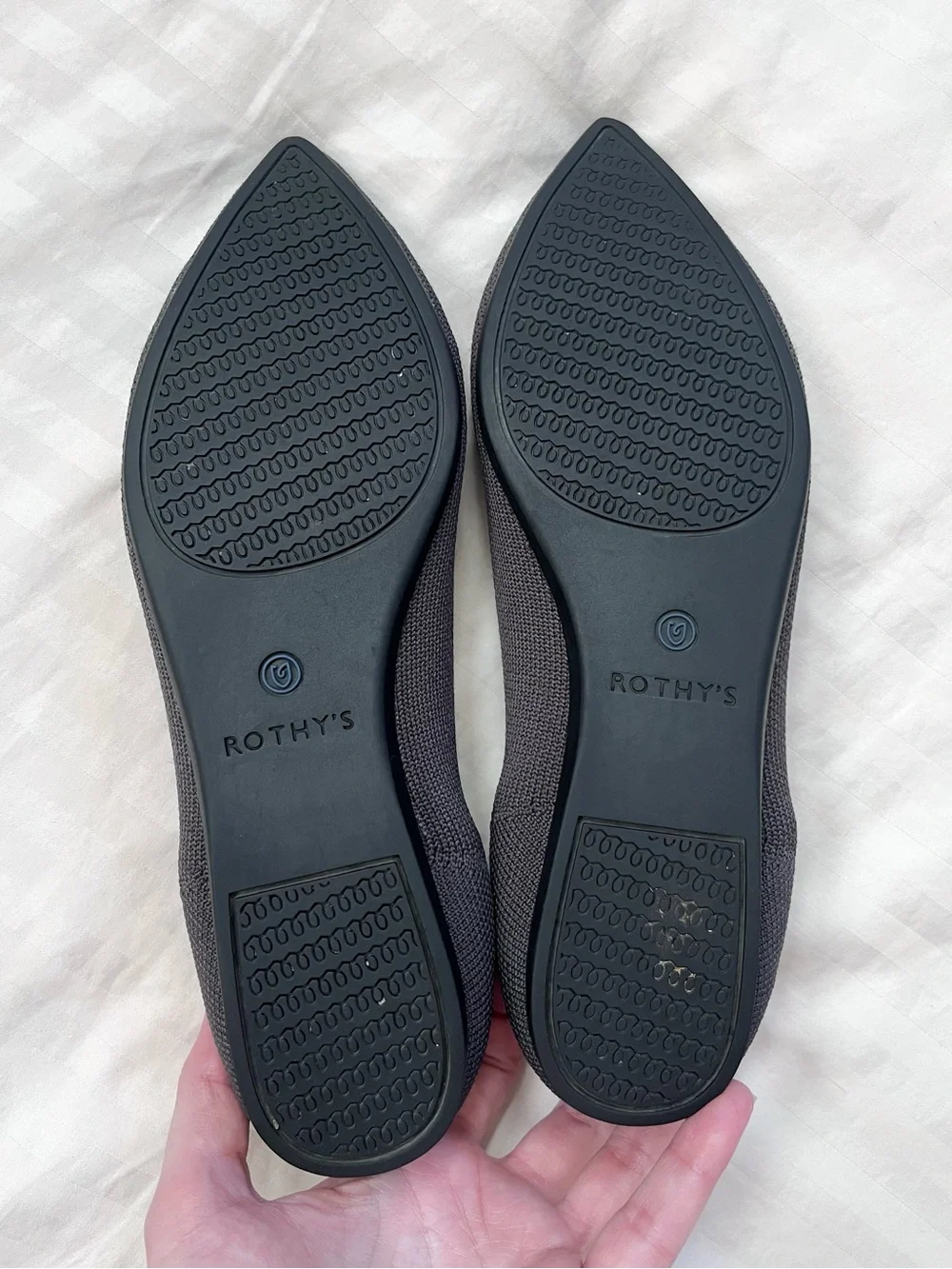 Rothy’s | EUC - The Point Knit Ballet Flats | Charcoal, Size 6.5